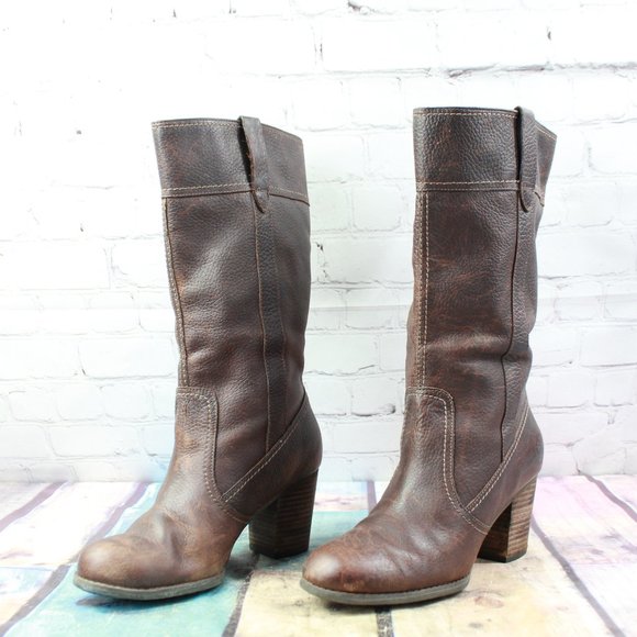 TIMBERLAND Mid Calf Slip On Winter Casual Boots 7 - Picture 2 of 9